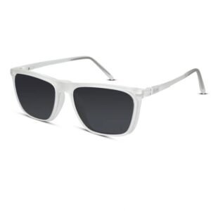 Transparent Rectangular Clip On Eyeglasses